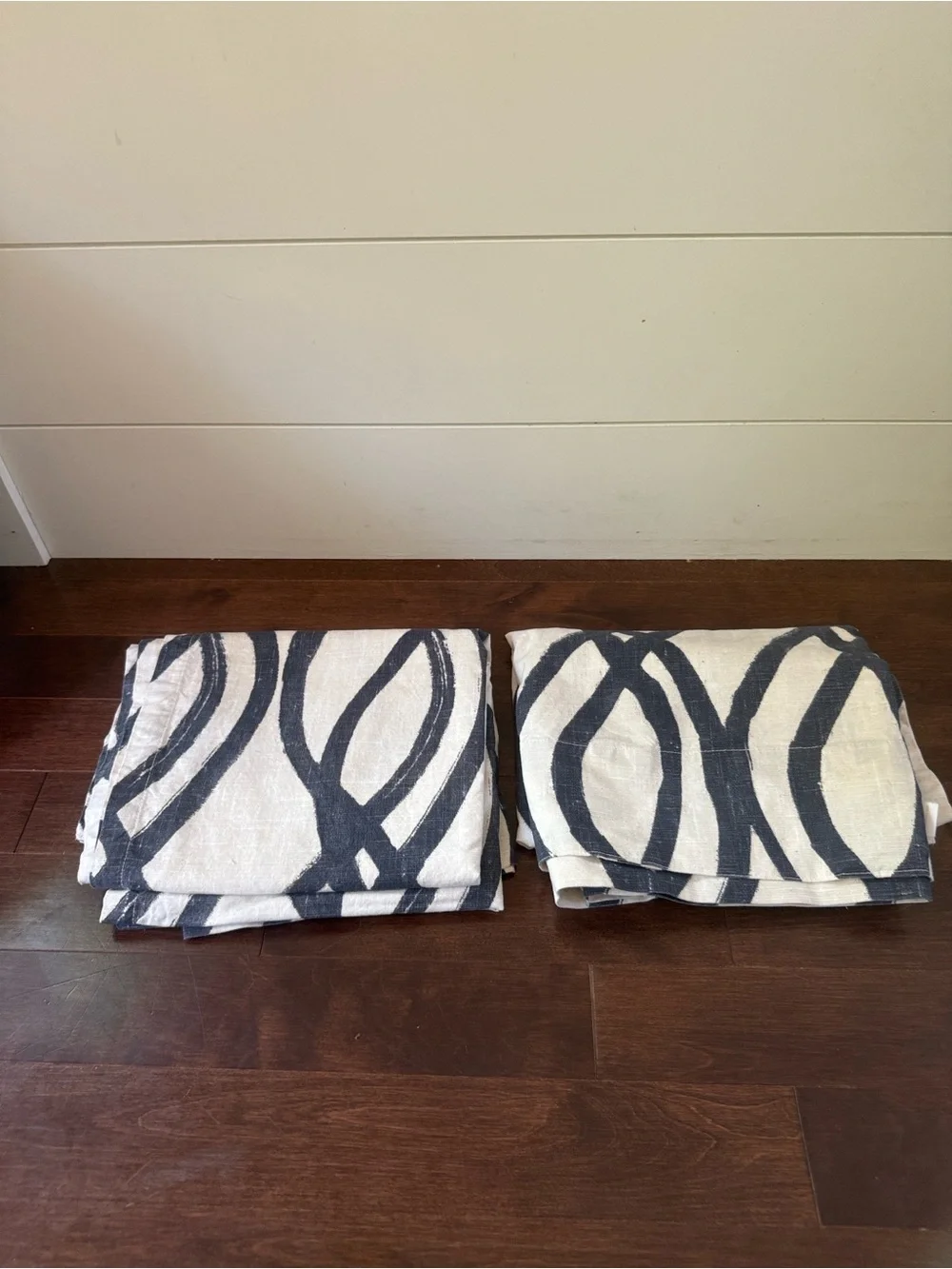West Elm Scribble Pattern Curtains